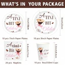 Classy Cocktails Party Supplies Set - Happy Hour Plates And Napkins - Pool Party - Summer Cocktails Party -Birthday Party - Margarita Cups, Plates And Napkins - Beach Party Tableware Kit - 20241112-fM-coffee Martini Tableware Set - View 2