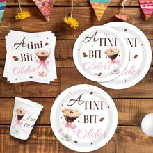 Classy Cocktails Party Supplies Set - Happy Hour Plates And Napkins - Pool Party - Summer Cocktails Party -Birthday Party - Margarita Cups, Plates And Napkins - Beach Party Tableware Kit - 20241112-fM-coffee Martini Tableware Set - View 6