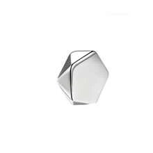 1 Piece Black & Silver Clip-On Earrings, Magnet Stud Earrings, Geometric Design, Free-Choice, Non-Pierced Unisex Earrings, Hipster Accessories