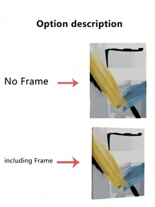 1 幅黄色、蓝色和白色几何艺术 - 现代印刷帆布 - 海报 - 墙壁艺术 - 无框帆布画 - 卧室、家庭办公室、厨房、浴室 - 室内/室外悬挂画 墙壁装饰、房间装饰画礼物 生日毕业 - 彩色 - 查看 4