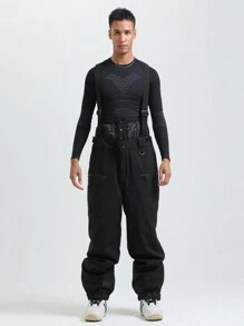 Herren Skihose, isolierte, wasserdichte Schnee-Latzhose für den Outdoor-Bereich, atmungsaktiv, Arbeitshose, Winterbekleidung für Herren, Schneehose, Jogginghose, Frühlingsbekleidung Jumpsuit