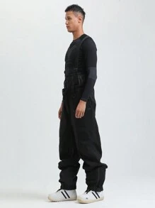 Herren Skihose, isolierte, wasserdichte Schnee-Latzhose für den Outdoor-Bereich, atmungsaktiv, Arbeitshose, Winterbekleidung für Herren, Schneehose, Jogginghose, Frühlingsbekleidung Jumpsuit