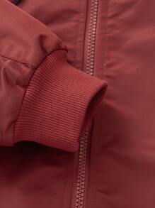 Balabala 男童飞行员夹克，防水外套，适合2025年春节新年 - 紅黑 - 查看 8