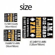 A Floor Mat For The Entrance Door And Bathroom Door, With A Pattern Of White And Yellow Letters And Rugby Balls. It Can Also Be Placed Under Outdoor Chairs. It Is An Anti-Slip, Wear-Resistant And Machine-Washable Carpet. Home Decor Floor Mats Carpets