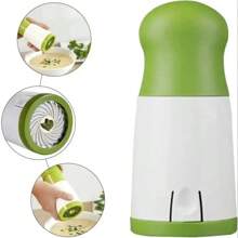 1pc Manual Herb Grinder Spice Mill Parsley Shredder Vegetable Cutter Coriander Mincer Chili And Cilantro Kitchen Tool Gadget - Apricot - View 6