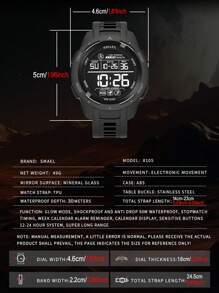 SMAEL 1pc SMAEL Waterproof Multi-Functional Outdoor Sports Military Shock-Resistant Watch For Men, Students & Youth