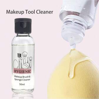 1pc 50ml Makeup Brushes Sponges Cleaning Liquid Make Up Egg Sponge Air Cushion Puff Makeup Tool Mild Transparent Gel Cleaner