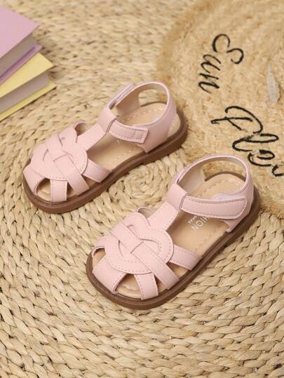 أحذية صنادل صيفية جديدة للأطفال سهلة الارتداء مضلعة حلقات وعروات، قاع لين متنوعة الاستخدام، تمهيدية