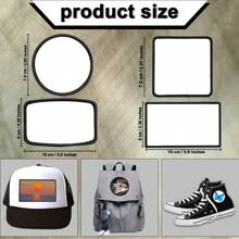 Parches de tela (de planchar), 10 formas de parches en blanco para sublimación, accesorios de ropa, apliques DIY, parches para coser y reparar para manualidades DIY, ropa, chaquetas, vaqueros, vestidos, bolsas, mochilas, sombreros, decoraciones, regalos del Día de San Valentín - Multicolor - Ver 4
