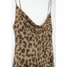 Nouvelle arrivée d'été DEEKA Robe glissière en maille de chiffon avec imprimé léopard et motif animal pour femme