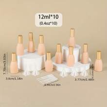 10 件 0.41 盎司精油滚珠瓶，配有 5 个漏斗和 5 个滴管，不锈钢滚珠玻璃瓶，带金色瓶盖，不含酒精，适用于旅行香水和芳香疗法，香水瓶 - 滾珠瓶 - 查看 5