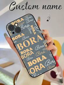 1 件时尚个性化黑色软手机壳，可定制各种生活、家庭、风景、婚礼照片 - 黑色 - 查看 6