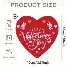 1 Adorno de corazón rojo de acrílico para el Día de San Valentín, decoración de puerta interior y exterior con tema de amor, decoraciones para fiestas festivas, material de acrílico, sin necesidad de electricidad ni pilas, adecuado para el Día de San Valentín, Regalos de San Valentín, Decoraciones de San Valentín, Decoración del hogar, Decoración de habitaciones, Decoración de paredes - Multicolor - Ver 25