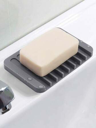 1pc Silicone Soap Holder, Creative Soap Case, Soap Dish Soap Tray Draining Soap Home Bathroom Decor Fall Decor Back To School