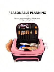 Multi-Functional Storage Tool Bag, Large Capacity Makeup Bag, Cosmetic Bag, Hairstyling & Beauty Tools Organizer - Multicolor - View 8