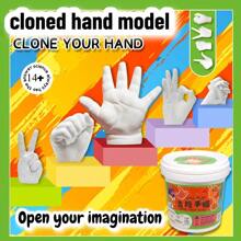 Plaster Hand Model DIY Handprint Mold Making Kit, Clone Finger Powder, 3D Personalized Souvenir Hand Imprint, Perfect Gift For Couple, Birthday, Party For Valentine's Day - Multicolor - View 13