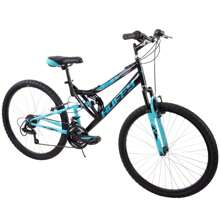 Huffy Trail Runner Adult Mountain Bike, 26" Wheels, Full Suspension, Black - 黑色 - 查看 1
