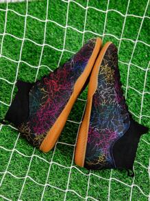 男子足球鞋专业高帮足球鞋室内五人制训练鞋 - 黑色 - 查看 6