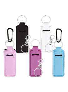 Lipstick Keychain Holder With Clip, Suitable For Women Winter Gift, Lipstick Case, Lipstick Bag, Portable Pocket Lip Gloss Tube Storage Bag, Travel Accessory, Lipstick Keychain Holder, Multi-Functional Accessory - Multicolor - View 12