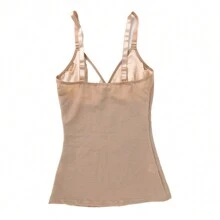 Slimming Women Firm Tummy Control Shapewear V-Neck Camisole Cami Vest Abdomen Compression Tank Top Body Shaper Ladies Underwear Undershirts Shaping Tops Shirts Spaghetti Strap - Beige - View 7