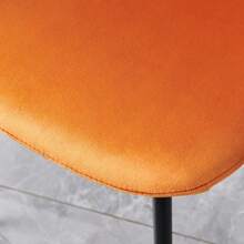 AINPECCA Dining Chairs Set Of 2/4 Velvet Dining Chairs Modern Office Chair With Backrest And Metal Legs For Kitchen Living Room - Orange - View 3