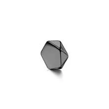 1 Piece Black & Silver Clip-On Earrings, Magnet Stud Earrings, Geometric Design, Free-Choice, Non-Pierced Unisex Earrings, Hipster Accessories