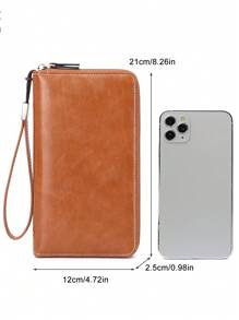 复古风格系带女士时尚拉链钱包，带多个卡槽和 Ld 窗口钱包 钱包 钱包 教师礼物 送给女朋友的礼物 女士礼物 礼品袋 礼物 商务休闲 强盗 情人节礼物 送给妻子和女朋友 女士钱包 钱包 长钱包 - 彩色 - 查看 4