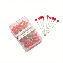 100 alfileres de costura, alfileres rectos de 1.57 pulgadas con cabeza de perla, alfileres de acolchar para costura, joyería, manualidades y suministros de costura