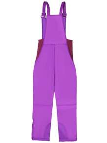 Women And Mens Snow Bibs Sleeveless Adjustable Overalls Pants Ski Bibs Pants For Women Men Winter Waterproof Snowboarding Pants Snow Pants Adjustable Shoulder Strap Jumpsuit Insulated Warm Pants Side Pocket Long One-Piece Clothes Winter - 紫色 - 查看 4