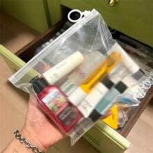 10件/20件笔袋，拉环袋，办公文具收纳袋，防潮加厚收纳袋，旅行必备收纳袋，塑料化妆品收纳袋，拉环袋，返校，学校用品 - 彩色 - 查看 4