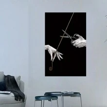 Hand Embellished Ancient Greek Mythology Art Print With Golden  Dark Academia Decor, The Fates Scissors Hercules Scissors Canvas Decor - Đã đóng khung - Xem 5