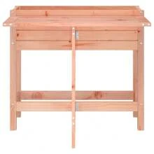 Solid Wood Douglas Garden Planter With Detachable Folding Tabletop For Outdoor Use - Brown - View 3