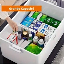 Joybos ® Contemporary Large Capacity Medicine Box, Lockable Family Medical Storage Organizer, Household Plastic First Aid Kit - Perfect For Thanksgiving, Christmas And Halloween Gifts - 白色 - 查看 5