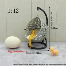 1pc 1:30/1:20/1:15/1:12 DIY Hanging Basket Decor, Miniature Furniture Hanging Basket Ornament, DIY Sandbox Model Building Material Hanging Chair, Decoration House Hanging Basket, Decoration House Furniture, Play House Furniture Best Gifts Birthday