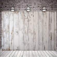 Retro Wooden Floor Background Fabric - Polyester Fiber, No Need For Power, Suitable For Photo Booths And Parties