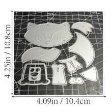 1PC Winter Animal Metal Cutting Dies, New Arrival Die Cuts, Embossing Stencils For DIY Crafting Scrapbooking Supplies, Template Mould, Photo Album Decorative Paper Die Cuts For Card Making, DIY Craft - Silver - View 9