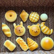 2pcs/5pcs Random Realistic Palm Bread PU Slow Rebound Fake Cake Decoration Pineapple Bun Mung Bean Bun Realistic Food Baking Photography Props Fake Bread Model - Multicolor - View 12