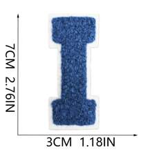 7CM, 1PC,26 PCS, Blue Patch, Black Patch ,PINK Patch ,White And Black Patch, 26 Blue English Letters A-Z, Shinier Letter Fashion Patch, DIY Sewing To Express Love, Unique Decorations For Clothing, Pants, Hats, Jeans, Wallet, Etc. - Blue - View 24