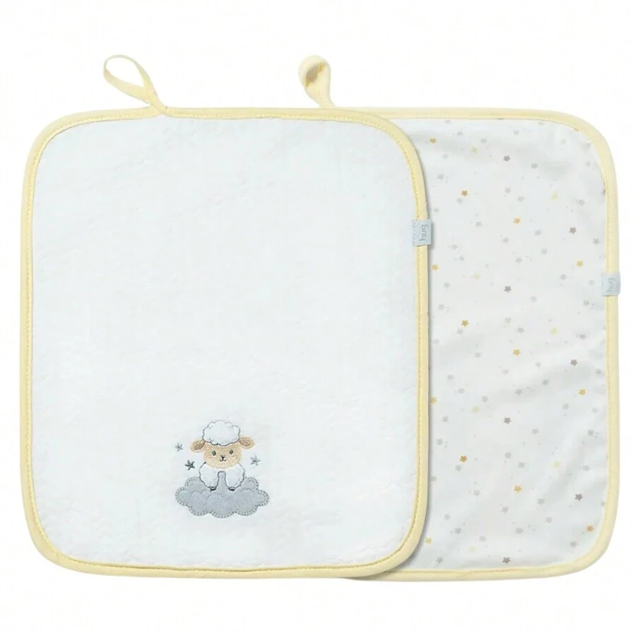 Hug Little Baby Sheep Bib Set With 2 Yellow Bibs