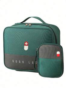 2 PCS Bolsa Médica Portátil de Viagem para Viagens de Negócios Bolsa de Medicamentos Grande e Pequena para Primeiros Socorros de Emergência ao Ar Livre Bolsa de Armazenamento de Medicamentos Domésticos (A Posição do Padrão do Logotipo é Colocada Aleatoriamente) Bolsa de Medicamentos Bolsa de Armazenamento de Medicamentos Organizador de Medicamentos Kit de Primeiros Socorros Bolsa de Primeiros Socorros Acessórios de Viagem Organizador de Viagem Itens Essenciais de Viagem Coisas de Viagem Bolsa de Viagem Férias Universitárias Cruzeiro Itens Essenciais de Férias de Verão para Acampamento ao Ar Livre Caminhada Caça