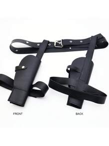 1 件西部牛仔枪套腰带角色扮演道具配件万圣节 - 彩色 - 查看 4