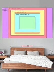 1 件斋月开斋节挂毯，用于房间装饰的墙壁装饰挂毯，85gsm 涤纶面料，桃皮绒薄版，家居装饰 - 彩色 - 查看 4