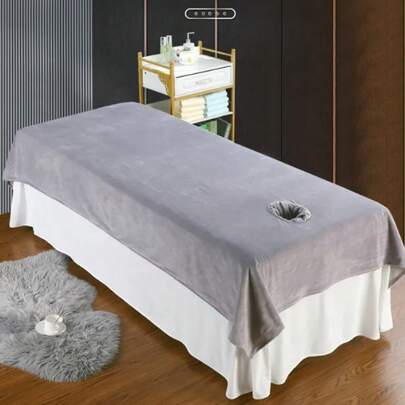 Lenzuolo in velluto LXIANGN, lenzuolo extra in pile per massaggi, lenzuolo in velluto per trattamenti di bellezza, con foro, per salone di bellezza (200*80cm)