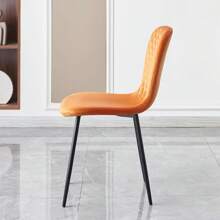 AINPECCA Dining Chairs Set Of 2/4 Velvet Dining Chairs Modern Office Chair With Backrest And Metal Legs For Kitchen Living Room - Orange - View 5