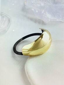 Chouchous en demi-cercle, pinces à cheveux simples et élégantes pour queue de cheval basse, accessoires de cheveux de style blogueur européen et américain de luxe, élastiques, attaches pour queue de cheval, cordes à cheveux, accessoires pour la tête, élastiques, décoration de beauté pour la maison et la chambre à coucher - Multicolore - Voir 4