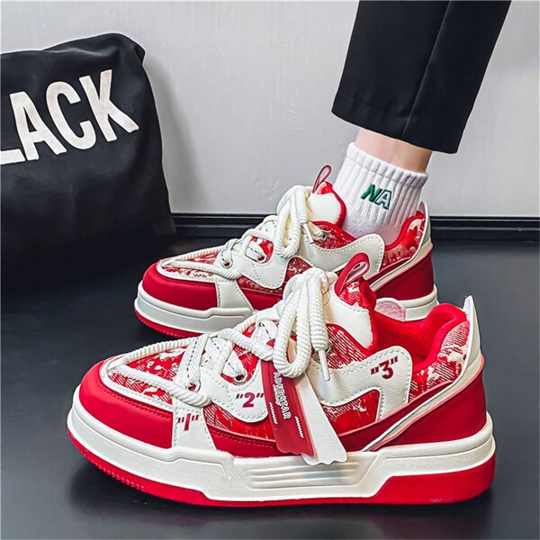 Nouvelles baskets mi-hautes pour hommes, mode casual sport quotidien simple, chaussures style plateforme confortables, automne/hiver