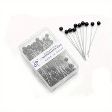 100 alfileres de costura, alfileres rectos de 1.57 pulgadas con cabeza de perla, alfileres de acolchar para costura, joyería, manualidades y suministros de costura