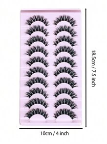 10 Pairs Of Clear And Fluffy Transparent False Eyelashes, Natural And Thin, Paired With Curly 3D Makeup Eyelashes, Creating A Natural And Eye-Catching Appearance