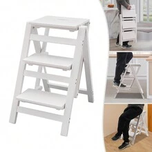 TFCFL 220.46 Lbs Step Stool, 3 Step Ladder, Folding Step Stool - White - View 8