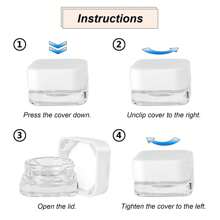 10/30 PCS，7ML，样品容器，样品罐，润唇膏容器，化妆品容器，化妆品容器，小粉盒，小化妆品罐，带盖微型容器 - 白色 - 查看 5